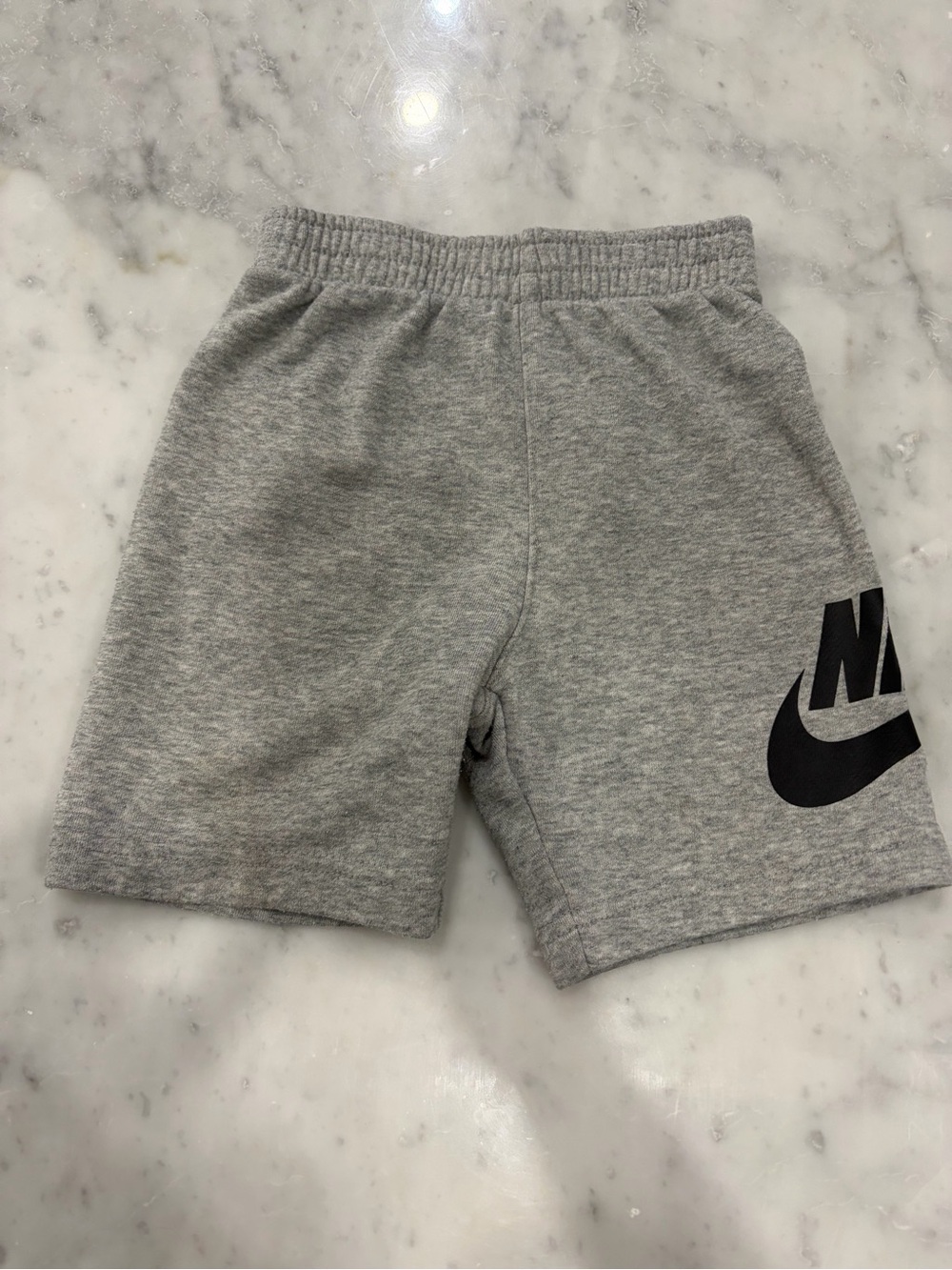 Nike Kids Gray Shorts with Black Swoosh